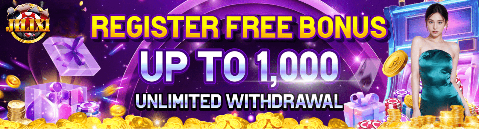 JILI Slots register free bonus up to 1000